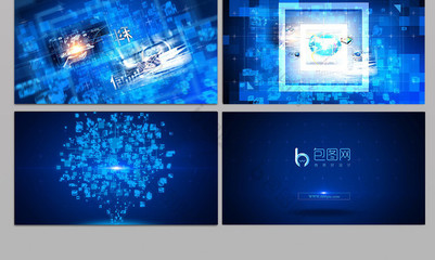 科技感互聯(lián)網(wǎng)信息科研企業(yè)片頭 AE模板